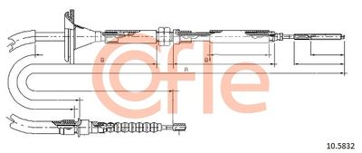 108532 COFLE Тросик, cтояночный тормоз