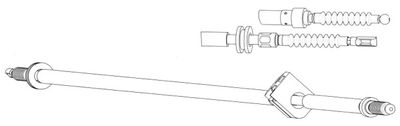 AU02160 CEF Тросик, cтояночный тормоз