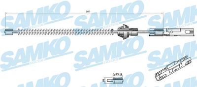 C0250B SAMKO Тросик, cтояночный тормоз