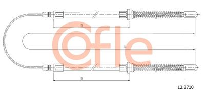 123710 COFLE Тросик, cтояночный тормоз