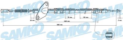 C0412B SAMKO Тросик, cтояночный тормоз