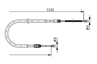 1987477781 BOSCH Тросик, cтояночный тормоз