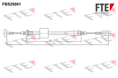 FBS29001 FTE Тросик, cтояночный тормоз