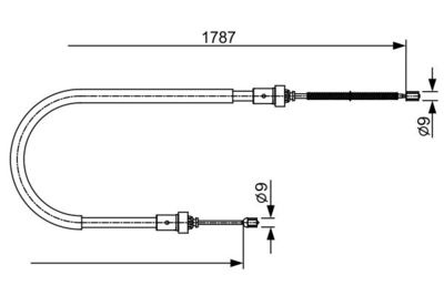 1987482410 BOSCH Тросик, cтояночный тормоз