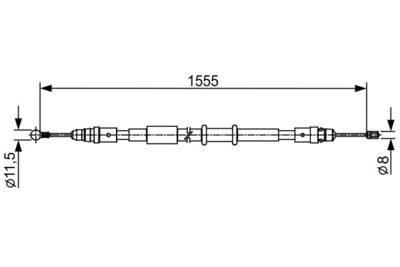 1987482552 BOSCH Тросик, cтояночный тормоз