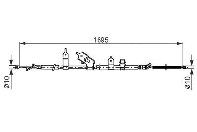 1987482464 BOSCH Тросик, cтояночный тормоз