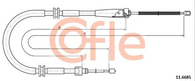 116685 COFLE Тросик, cтояночный тормоз