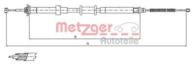 120702 METZGER Тросик, cтояночный тормоз