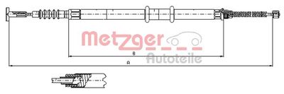 49112 METZGER Тросик, cтояночный тормоз