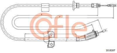108187 COFLE Тросик, cтояночный тормоз