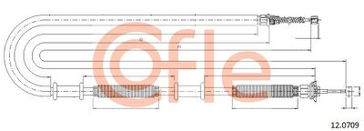 120709 COFLE Тросик, cтояночный тормоз