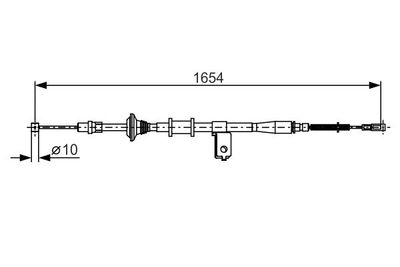 1987482172 BOSCH Тросик, cтояночный тормоз