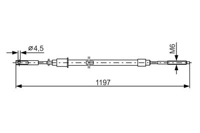 1987477082 BOSCH Тросик, cтояночный тормоз