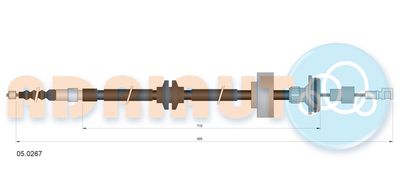 050267 ADRIAUTO Тросик, cтояночный тормоз