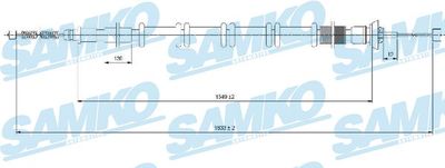 C1689B SAMKO Тросик, cтояночный тормоз