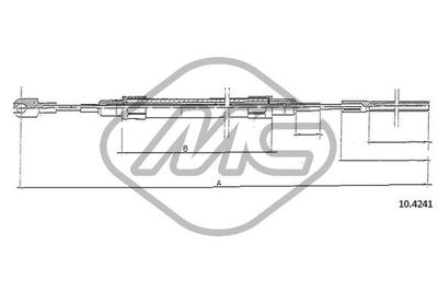 80644 Metalcaucho Тросик, cтояночный тормоз