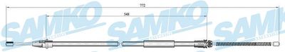 C0639B SAMKO Тросик, cтояночный тормоз