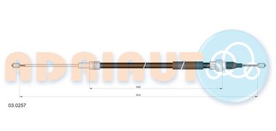 030257 ADRIAUTO Тросик, cтояночный тормоз