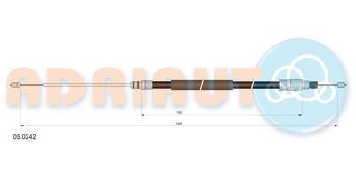 050242 ADRIAUTO Тросик, cтояночный тормоз