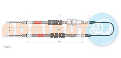 130240 ADRIAUTO Тросик, cтояночный тормоз