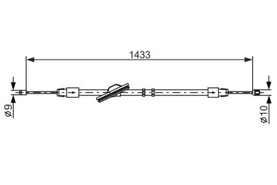 1987477898 BOSCH Тросик, cтояночный тормоз