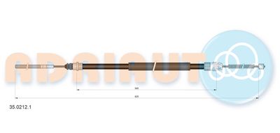 3502121 ADRIAUTO Тросик, cтояночный тормоз