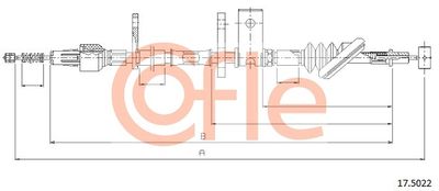 175022 COFLE Тросик, cтояночный тормоз
