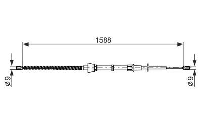 1987482266 BOSCH Тросик, cтояночный тормоз