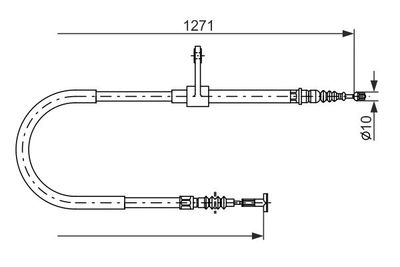 1987482186 BOSCH Тросик, cтояночный тормоз