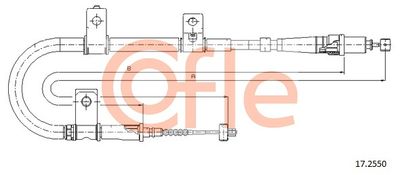 172550 COFLE Тросик, cтояночный тормоз