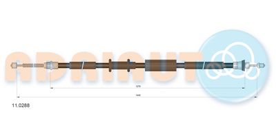 110288 ADRIAUTO Тросик, cтояночный тормоз