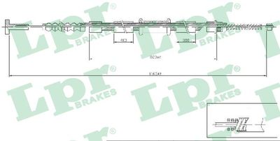 C0471B LPR Тросик, cтояночный тормоз