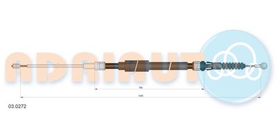 030272 ADRIAUTO Тросик, cтояночный тормоз