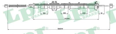 C1042B LPR Тросик, cтояночный тормоз