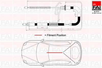 FBC0043 FAI AutoParts Тросик, cтояночный тормоз