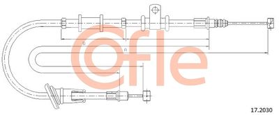172030 COFLE Тросик, cтояночный тормоз