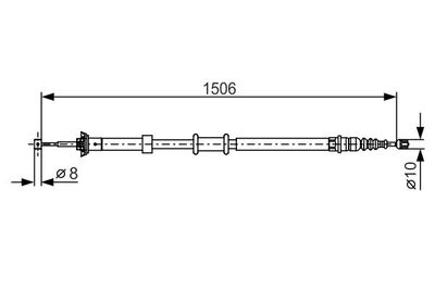 1987482201 BOSCH Тросик, cтояночный тормоз