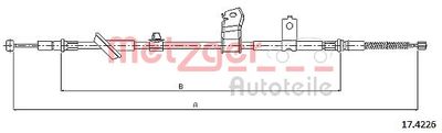174226 METZGER Тросик, cтояночный тормоз