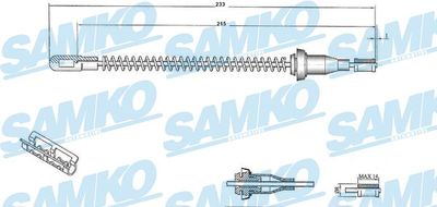 C0586B SAMKO Тросик, cтояночный тормоз