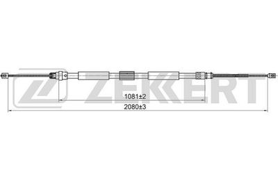 BZ1062 ZEKKERT Тросик, cтояночный тормоз