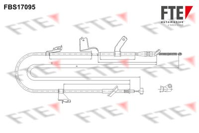 FBS17095 FTE Тросик, cтояночный тормоз