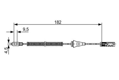 1987482449 BOSCH Тросик, cтояночный тормоз