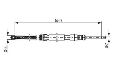 1987477147 BOSCH Тросик, cтояночный тормоз