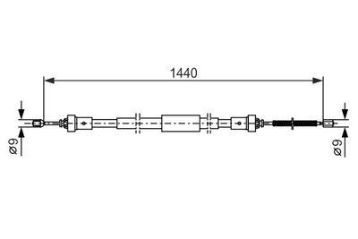 1987482383 BOSCH Тросик, cтояночный тормоз