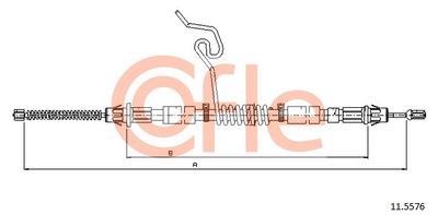 115576 COFLE Тросик, cтояночный тормоз