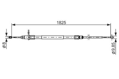 1987482254 BOSCH Тросик, cтояночный тормоз