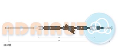 030236 ADRIAUTO Тросик, cтояночный тормоз