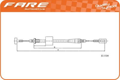 18138 FARE SA Тросик, cтояночный тормоз