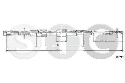 T483701 STC Тросик, cтояночный тормоз