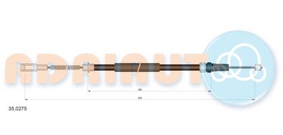 350275 ADRIAUTO Тросик, cтояночный тормоз